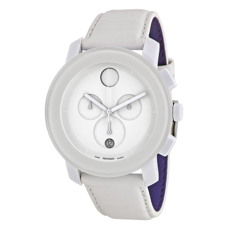 Movado Bold Chronograph All White Unisex Watch #3600025 - Watches of America
