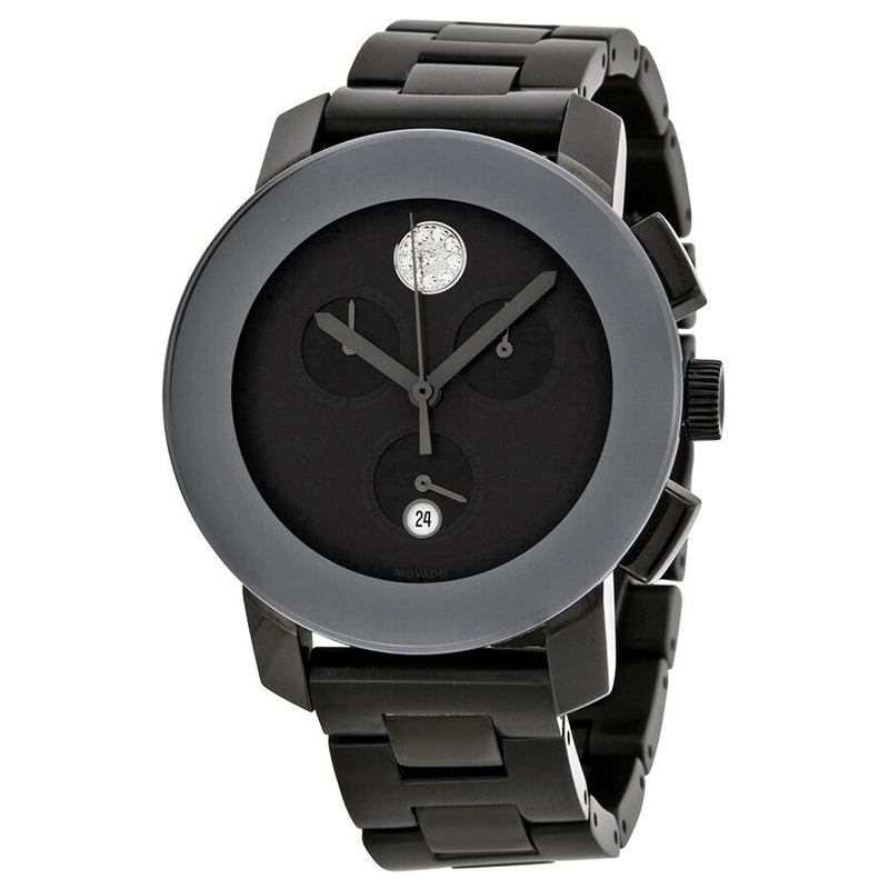 Movado Bold Chronograph Grey Dial Grey Ion-plated Ladies Watch #3600143 - Watches of America