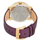Movado Bold Gold Sunray Dial Burgundy Leather Ladies Watch #3600456 - Watches of America #3