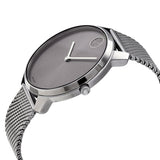 Movado Bold Grey Dial Stainless Steel Mesh Men's Watch #3600599 - Watches of America #2