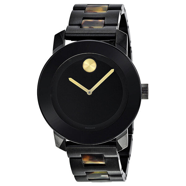 Movado Bold Mid-size Black Dial Ladies Watch #3600110 - Watches of America