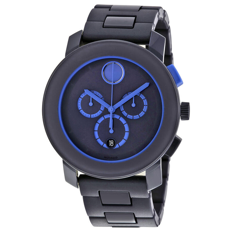 Movado bold chronograph blue dial best sale men's watch