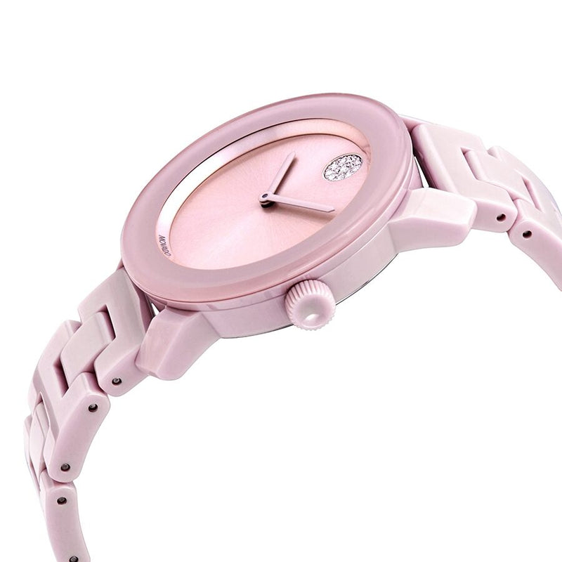 Movado Bold Pink Crystal Dial Ladies Watch #3600536 - Watches of America #2