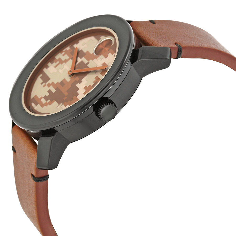 Movado Bold Quartz Brown Beige Camouflage Dial Men's Watch