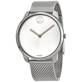 Movado Bold Quartz Silver Dial Stainless Steel Mesh Men's Watch #3600589 - Watches of America