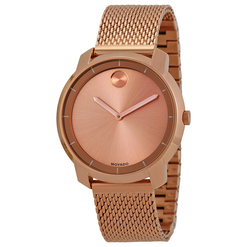 Movado Bold Rose Dial Rose Gold Ion-plated Ladies Watch #3600243 - Watches of America