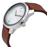 Movado Bold Silver Dial Brown Leather Men's Watch #3600398 - Watches of America #2