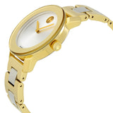 Movado Bold Silver Dial Yellow Gold PVD Ladies Watch #3600129 - Watches of America #2
