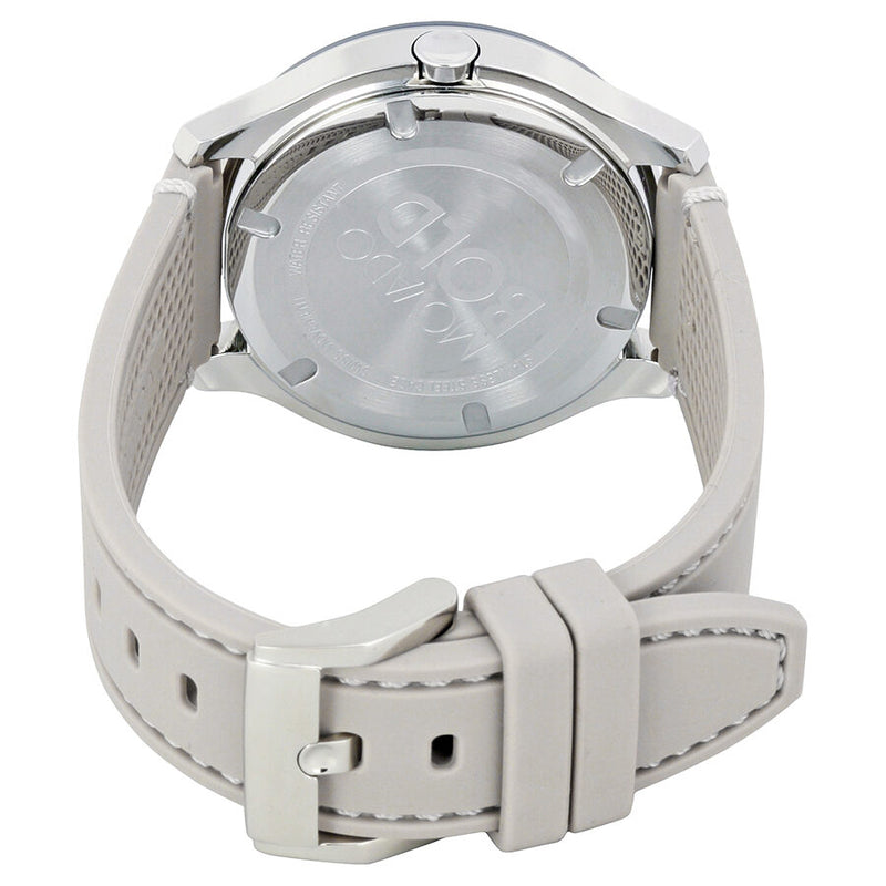 Movado Bold Silver Dial Grey Silicone Ladies Watch #3600412 - Watches of America #3