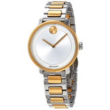 Movado Bold Quartz Silver Dial Two-tone Ladies Watch #3600519 - Watches of America