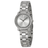 Movado Bold Silver Dial Stainless Steel Diamond Ladies Watch #3600214 - Watches of America