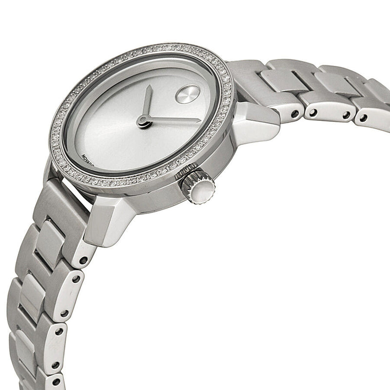 Movado Bold Silver Dial Stainless Steel Diamond Ladies Watch #3600214 - Watches of America #2