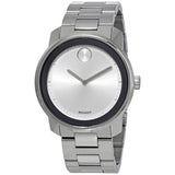 Movado Bold Silver Dial Stainless Steel Men's Watch #3600257 - Watches of America