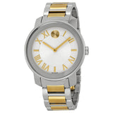 Movado Bold Silvered White Dial Two-tone Stainless Steel Unisex Watch #3600208 - Watches of America