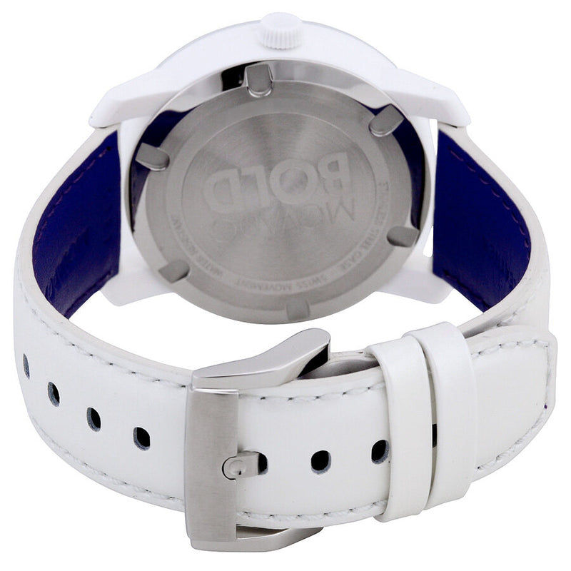 Movado Bold Pave Swarovski Crystals White Rubber Ladies Watch #3600295 - Watches of America #3