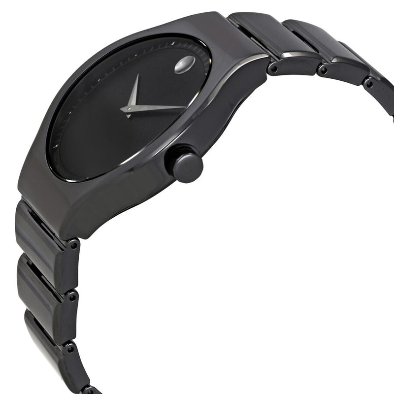 Movado Cerami Black Dial Men's Ceramic Watch #0607047 - Watches of America #2