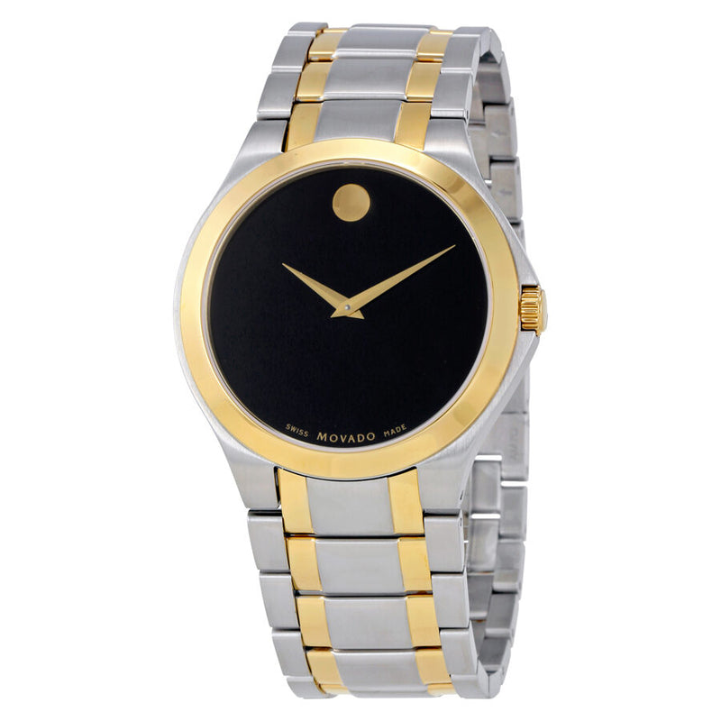 Movado Collection Black Dial Two-tone Men's Watch #0606896 - Watches of America