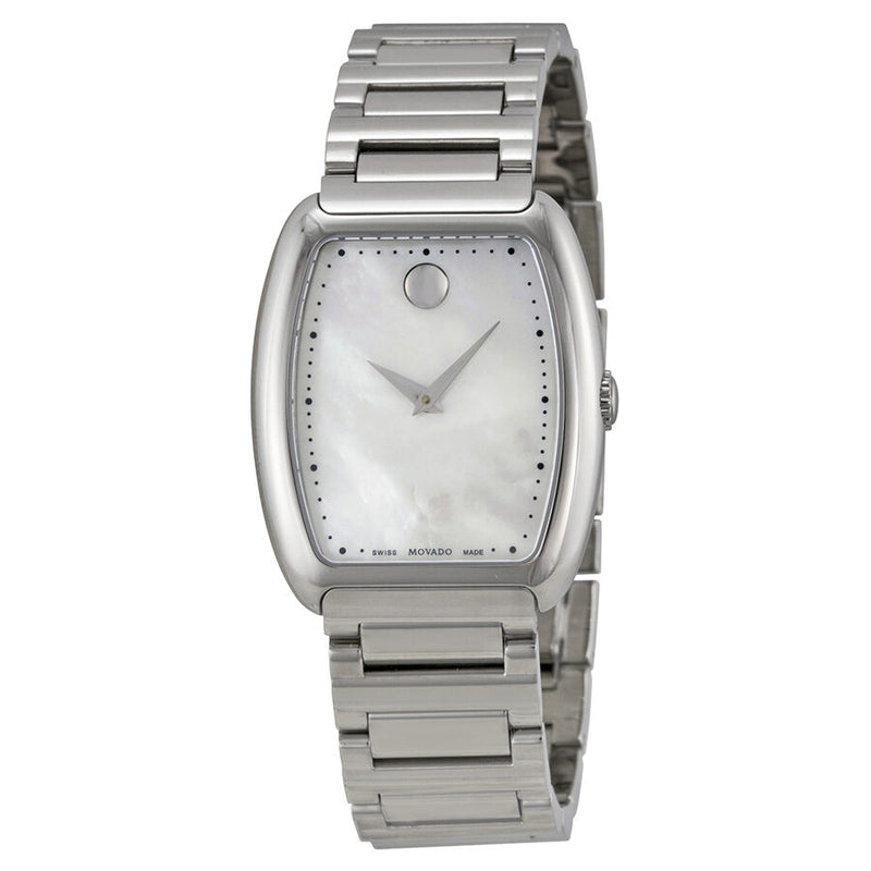 Movado Concerto White Mother of Pearl Stainless Steel Ladies Watch #0606547 - Watches of America