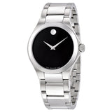 Movado Defio Black Dial Stainless Steel Men's Watch #0606333 - Watches of America