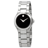 Movado Defio Quartz Black Dial Ladies Watch #0607308 - Watches of America