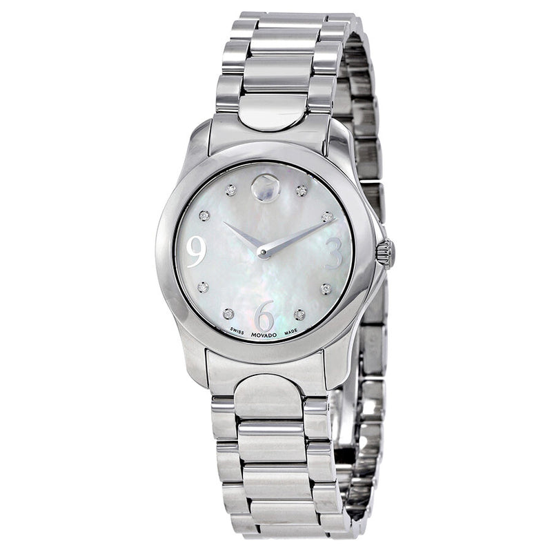 Movado Diamond Mother of Pearl Dial Ladies Watch #0606696 - Watches of America
