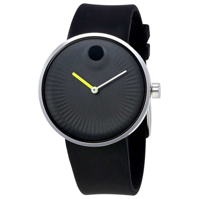 Movado Edge Black Aluminum Dial Men's Watch #3680003 - Watches of America