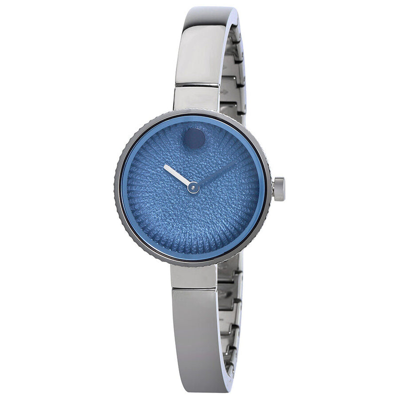 Movado Edge Blue Dial Bangle Ladies Watch #3680028 - Watches of America