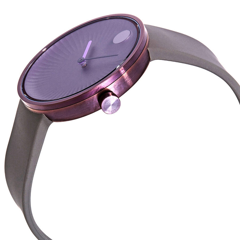 Movado Edge Concave Sandblasted Purple Aluminum Dial Men's Watch #3680044 - Watches of America #2
