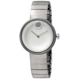 Movado Edge Silver Dial Stainless Steel Ladies Watch #3680015 - Watches of America