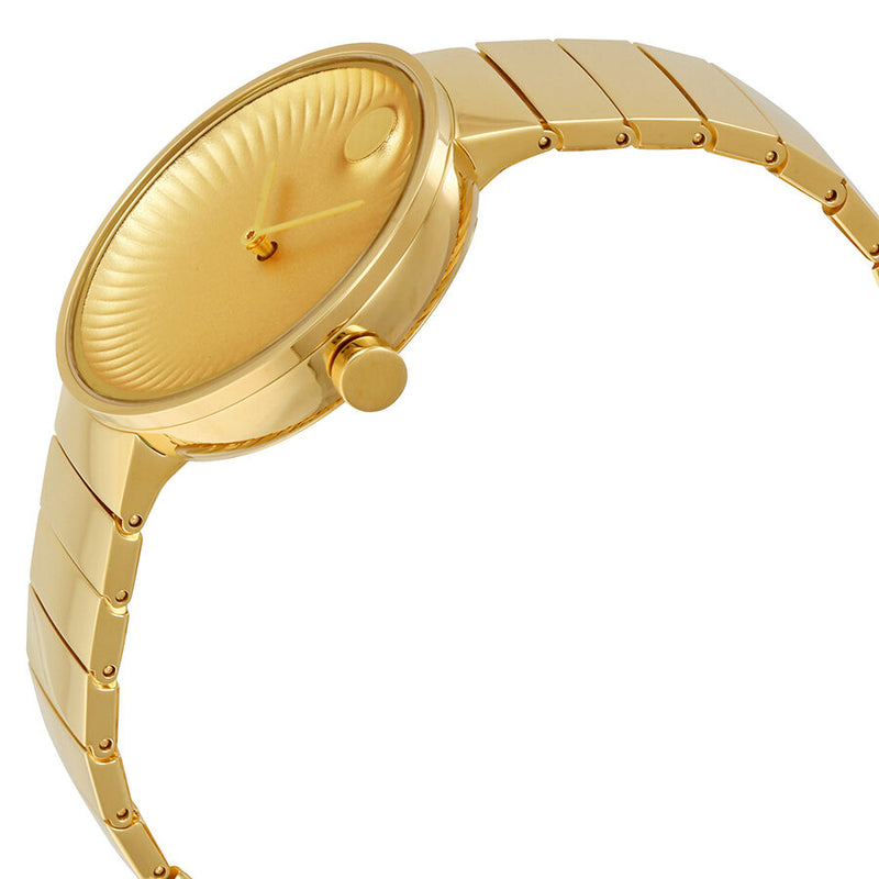 Movado Edge Yellow Gold Aluminum Dial Ladies Watch #3680014 - Watches of America #2