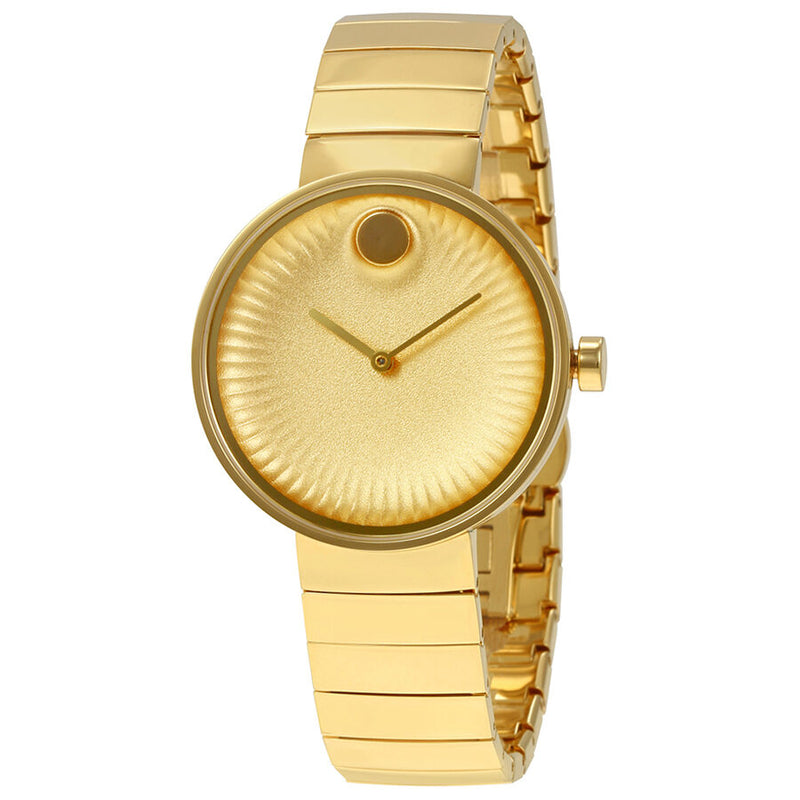 Movado Edge Yellow Gold Aluminum Dial Ladies Watch #3680014 - Watches of America