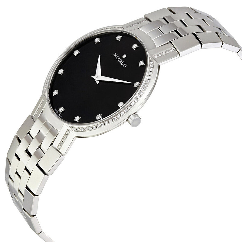 Movado Faceto Black Dial Stainless Steel Men's Watch #0606237 - Watches of America #2