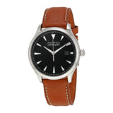 Movado Heritage Black Dial Men's Leather Watch #3650001 - Watches of America