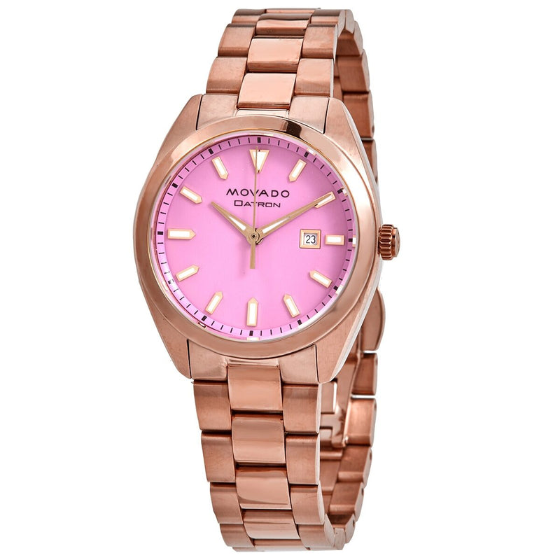 Movado Heritage-Datron Quartz Pink Dial Ladies Watch #3650079 - Watches of America