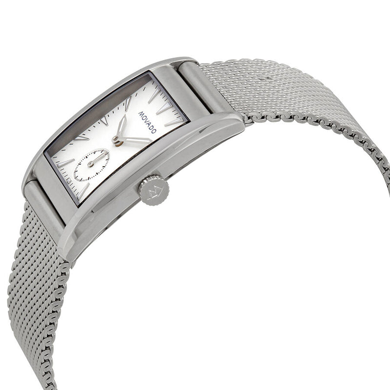 Movado Heritage White Dial Stainless Steel Mesh Men's Watch #3650044 - Watches of America #2
