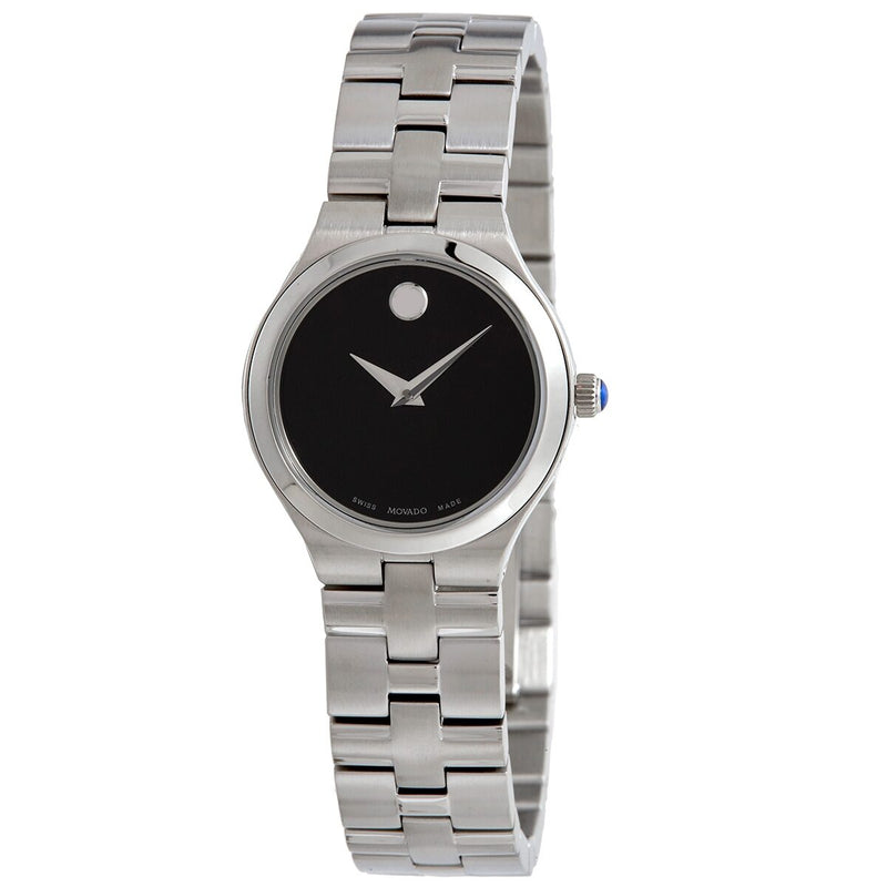 Movado Juro Quartz Black Dial Ladies Watch #0607444 - Watches of America