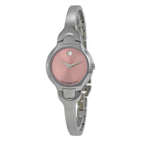 Movado Kara Pink Dial Ladies Watch #0605284 - Watches of America