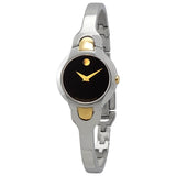 Movado Kara Quartz Black Dial Ladies Watch #0606948 - Watches of America