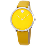 Movado Limited Edition Yellow Dial Ladies Watch #0607143 - Watches of America