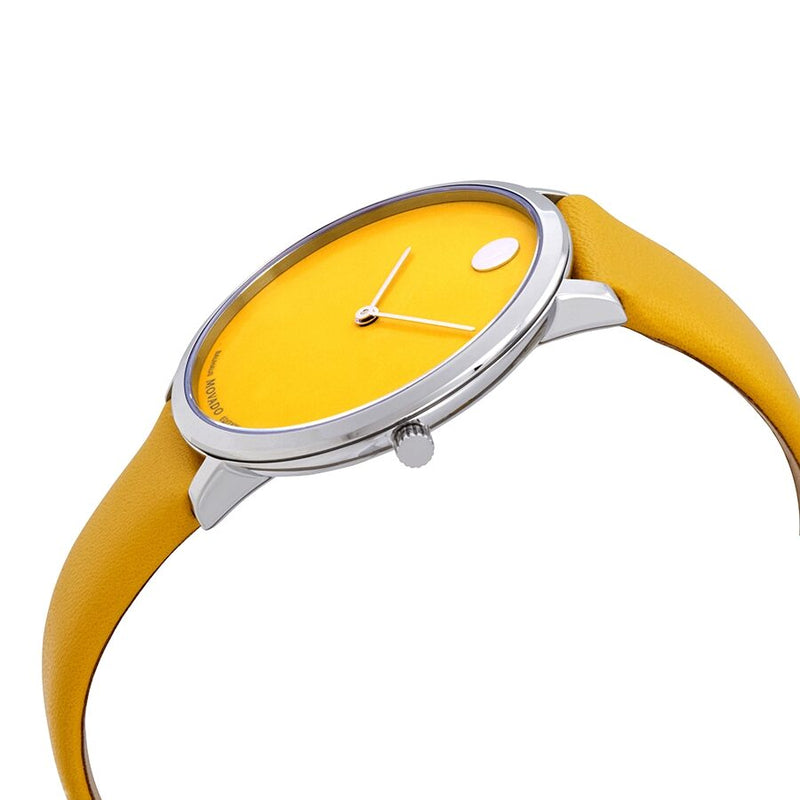 Movado Limited Edition Yellow Dial Ladies Watch #0607143 - Watches of America #2