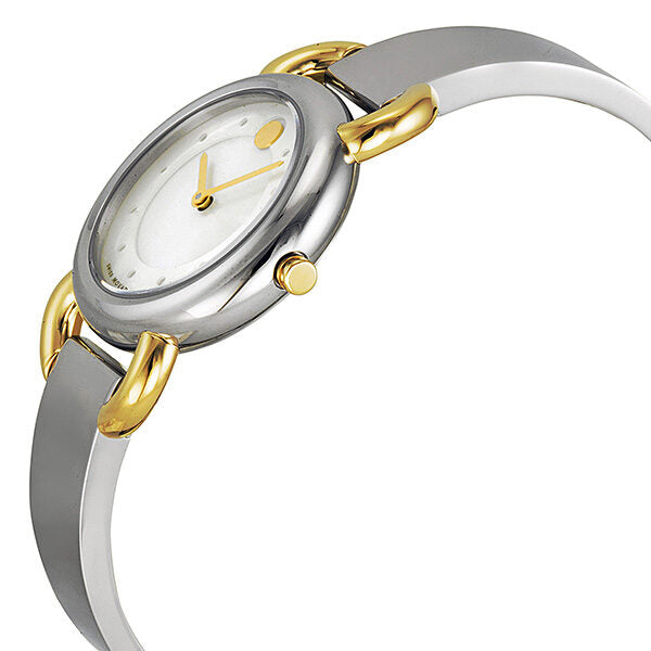 Movado Linio Mother of Pearl Dial Two Tone Stainless Steel Ladies Watch 0606552 Watches of America