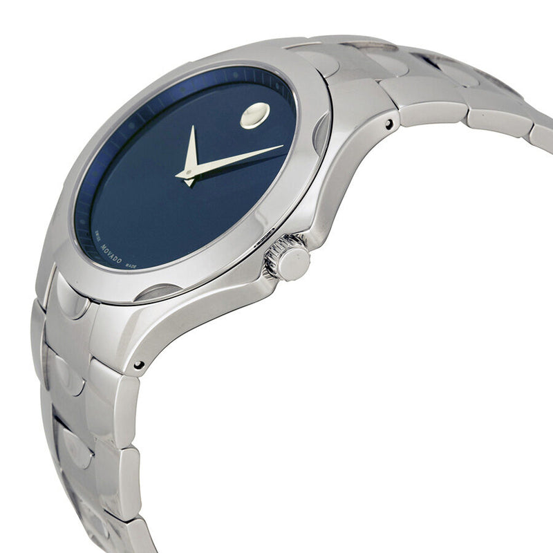 Movado Luno Quartz Blue Dial Stainless Steel Men's Watch #0606380 - Watches of America #2