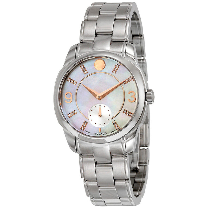 Movado LX Mother of Pearl Dial Stainless Steel Ladies Watch #0606619 - Watches of America