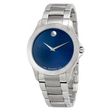 Movado Masino Blue Dial Stainless Steel Men's Watch #0607033 - Watches of America