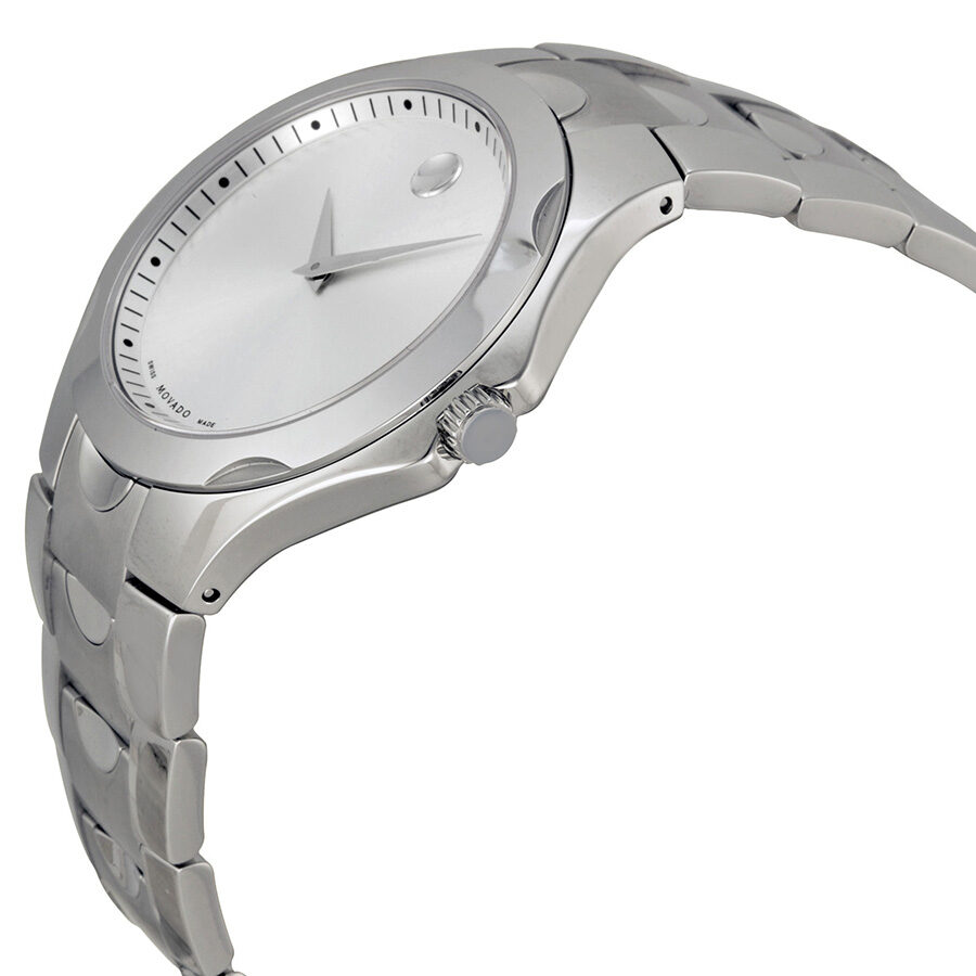 Movado Men's Luno Silver Dial Stainless Steel Watch 0606379