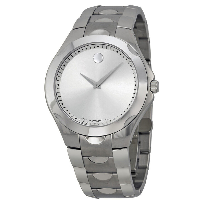 Movado Men's Luno Silver Dial Stainless Steel Watch #0606379 - Watches of America