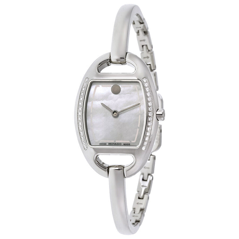 Movado Miri Diamond Mother of Pearl Ladies Watch #0606607 - Watches of America