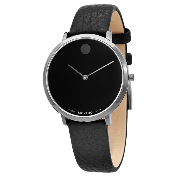 Movado Modern 47 Quartz Black Dial Ladies Watch #0607340 - Watches of America