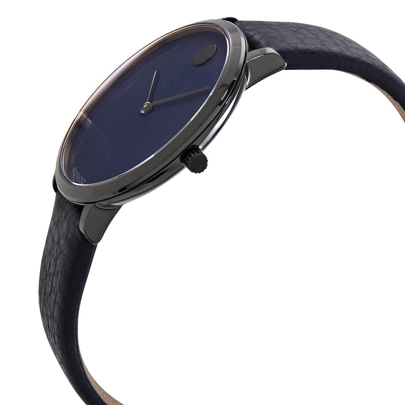 Movado Modern 47 Ultra Slim Quartz Blue Museum  Dial Ladies Watch #0607341 - Watches of America #2