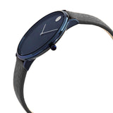 Movado Modern 47 Ultra Slim Quartz Blue Museum Dial Men's Watch #0607333 - Watches of America #2
